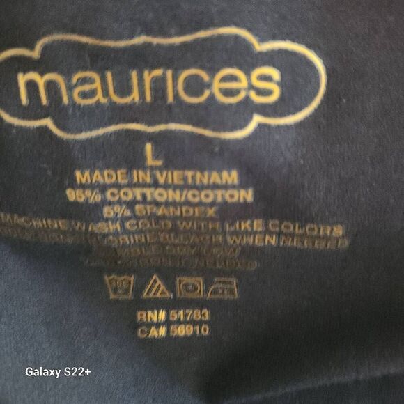 E14 Maurices Navy tank top - Picture 4 of 5